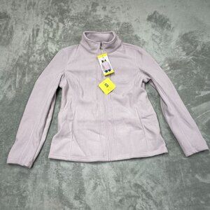 Andrew Marc Womens Ribbed Full-Zip Jacket S Lilac Polyester Blend NWT 6607